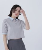 【ナチュラル ビューティー ベーシック/NATURAL BEAUTY BASIC】のダブルカラーポロニット グレー×ブルー2|ID: prp329100004580147 ipo3291000000032450706