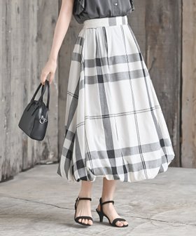 【アールピーエス/rps】のチェック柄ガーゼバルーンスカート 人気、トレンドファッション・服の通販 founy(ファニー) ファッション Fashion レディースファッション Fashion for Women スカート Skirts エアリー Airy Texture チェック Check, Plaid, Tartan バルーン Balloon, Balloon Silhouette フォルム Silhouette, Form ポケット Pocket, Pocket Detail リラックス Relax, Relaxed Fit ロング Long, Long-Length |ID:prp329100004580588