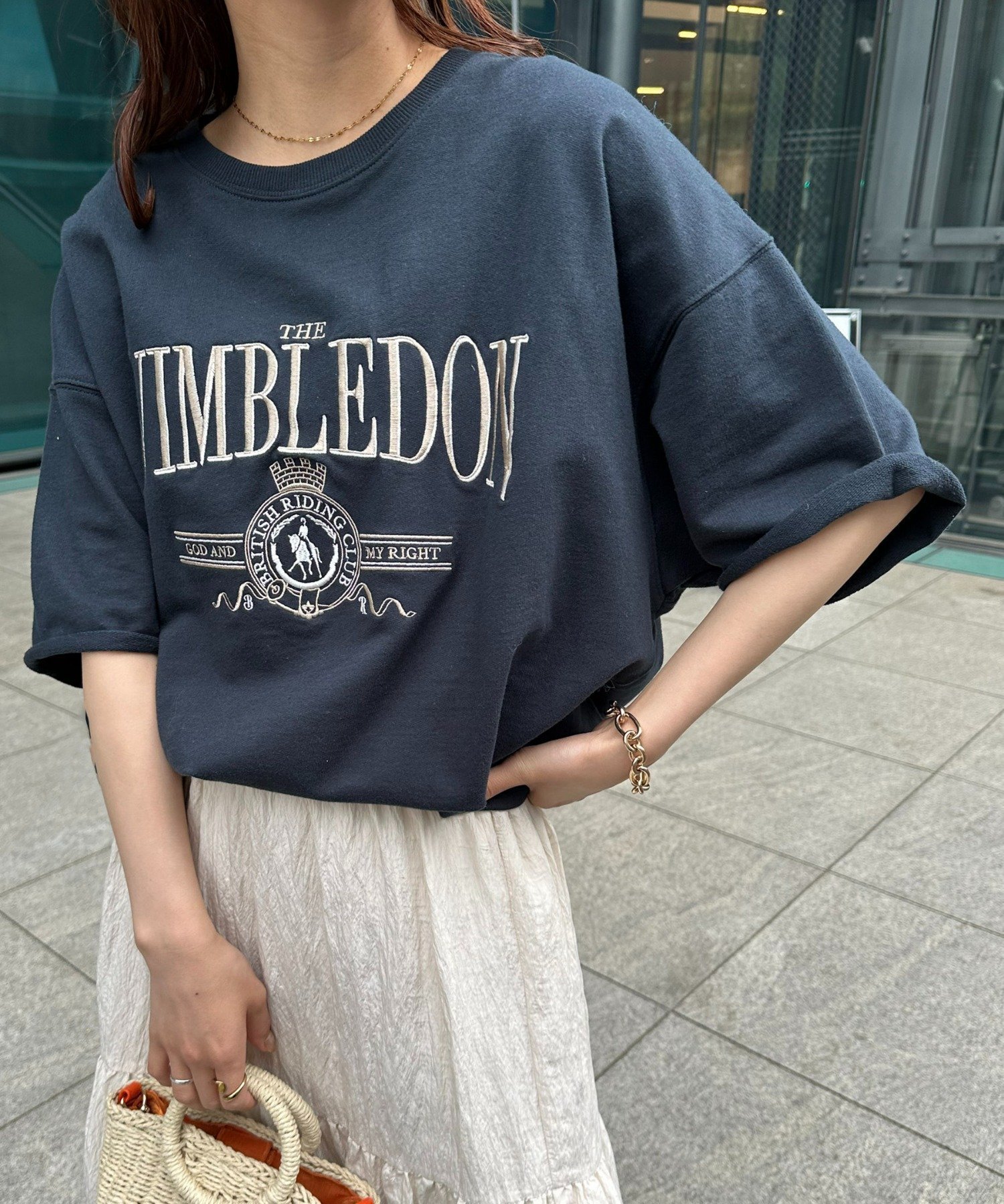 【ディスコート/Discoat】の【WEB限定】刺繍ロゴハーフスリーブミニ裏毛スウェット インテリア・キッズ・メンズ・レディースファッション・服の通販 founy(ファニー) 　ファッション　Fashion　レディースファッション　Fashion for Women　トップス・カットソー　Cut & Sew Tops　レディースパーカー・カジュアルフーディー　Casual Hoodies & Sweatshirts　スウェット・クルーネックトップス　Sweatshirts & Crewnecks / Relaxed Fit Sweat Tops　カットオフ　Cut-Off Design　スウェット / スエット　Sweatshirt, Sweatwear　フロント　Front, Front Design　リメイク　Remake, Reconstructed　ヴィンテージ　Vintage Style　春　Spring　ネイビー|ID: prp329100004580617 ipo3291000000033571870