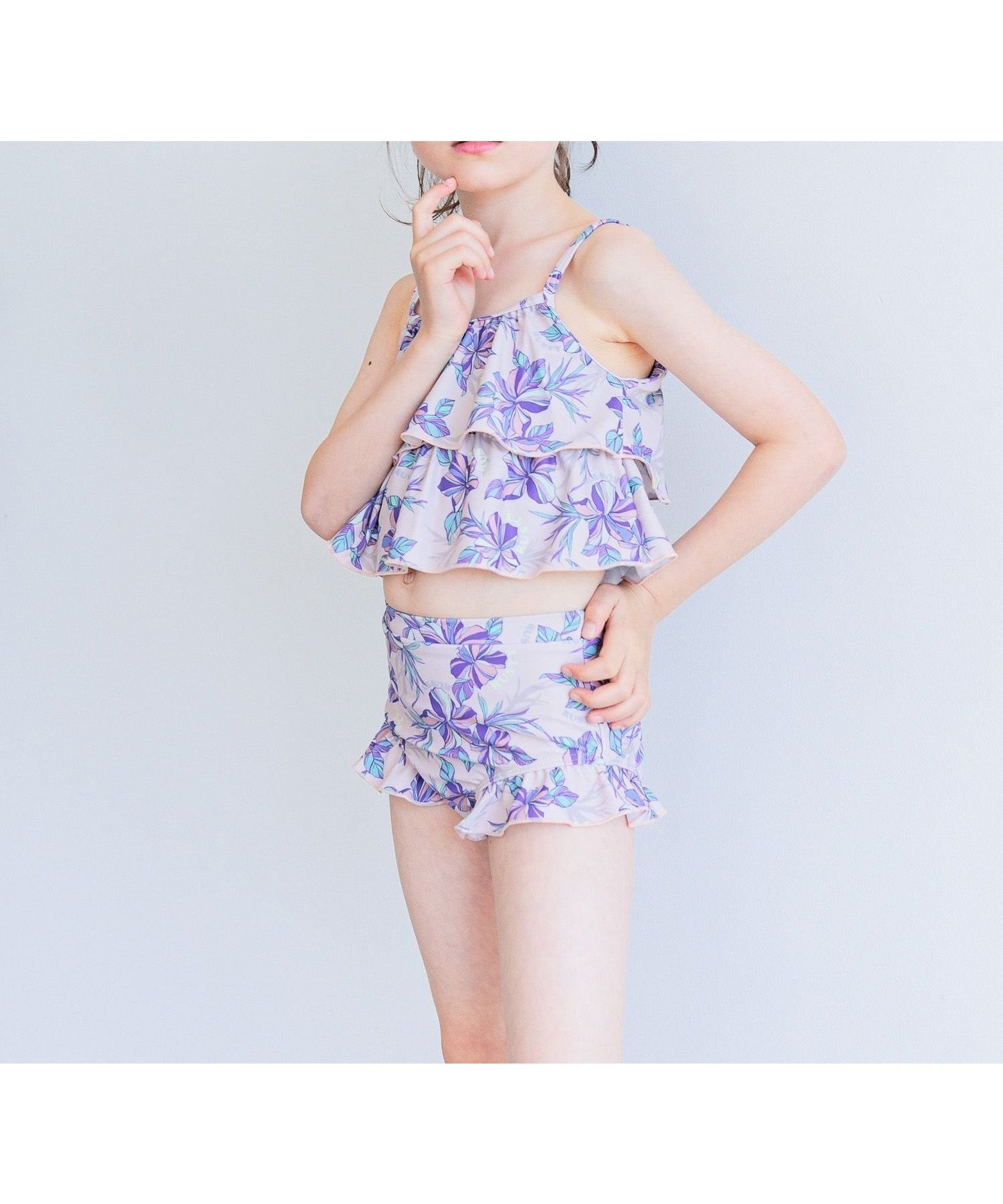 【ベイフロー/BAYFLOW / KIDS】の【RUSTY(ラスティ)】別注SWIMフリルセパレート(KIDS) 人気、トレンドファッション・服の通販 founy(ファニー) 　ファッション　Fashion　キッズファッション　Fashion for Kids　おすすめ　Recommended / Our Picks　カリフォルニア　California, Cali Style　ショーツ　Shorts, Short Pants　セパレート　Separate, Two-Piece　フラワー　Flower, Floral　フリル　Frill, Ruffle　別注　Limited Edition, Custom Order　水着　Swimsuit, Swimwear　 other-1|ID: prp329100004580629 ipo3291000000033470941