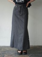 【ラシュッド/LASUD】のカットワーク刺繍デニムマーメイドスカート ブラック|ID: prp329100004580652 ipo3291000000032697241