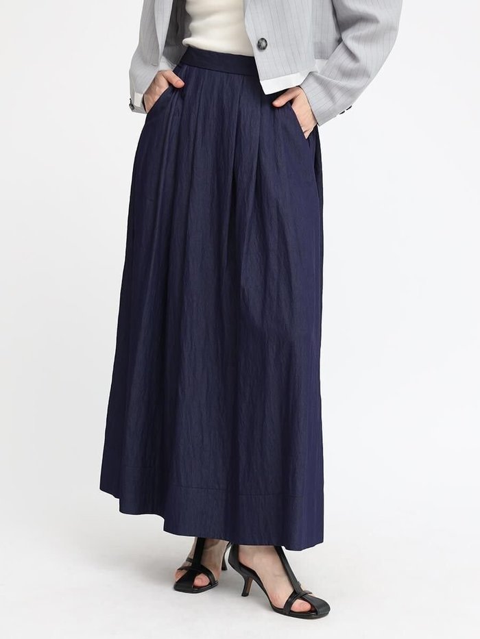 【ラシュッド/LASUD】のリジッドデニムフレアスカート インテリア・キッズ・メンズ・レディースファッション・服の通販 founy(ファニー) https://founy.com/ ファッション Fashion レディースファッション Fashion for Women スカート Skirts Aライン・フレアスカート A-Line & Flared Skirts なめらか Smooth, Silky Texture ギャザー Gathered, Ruffled ドレープ Drape, Draping Fabric ロング Long, Long-Length エレガント 上品 Elegant 軽量 Lightweight, Ultra Light |ID: prp329100004580654 ipo3291000000032656250