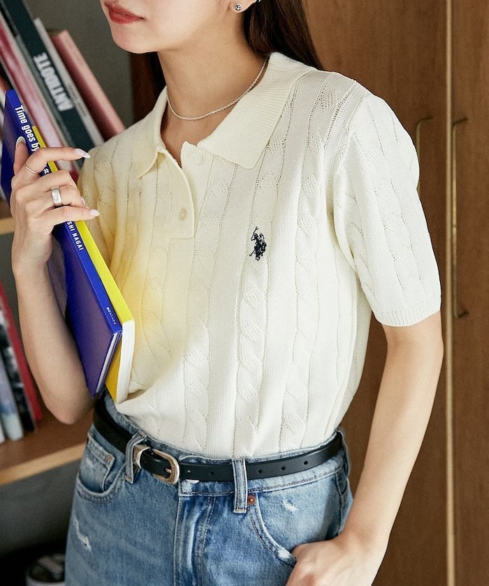 【フリークスストア/FREAK'S STORE】の別注 ケーブルニット ポロシャツ 限定展開 25SS インテリア・キッズ・メンズ・レディースファッション・服の通販 founy(ファニー) https://founy.com/ ファッション Fashion レディースファッション Ladies' Fashion Online トップス・カットソー Tops/Tshirt ニット Knit Tops シャツ/ブラウス Shirts/Blouses ポロシャツ Polo Shirts コンパクト Compact シンプル Simple スペシャル Special スラックス Slacks ダメージ Damage デニム Denim ハーフ Half ポロシャツ Polo Shirt 別注 Special Order ワンポイント One Point S/S・春夏 Ss・Spring/Summer おすすめ Recommend 夏 Summer 2025年 2025 2025春夏・S/S Ss,Spring/Summer,2025 |ID: prp329100004580674 ipo3291000000032681217