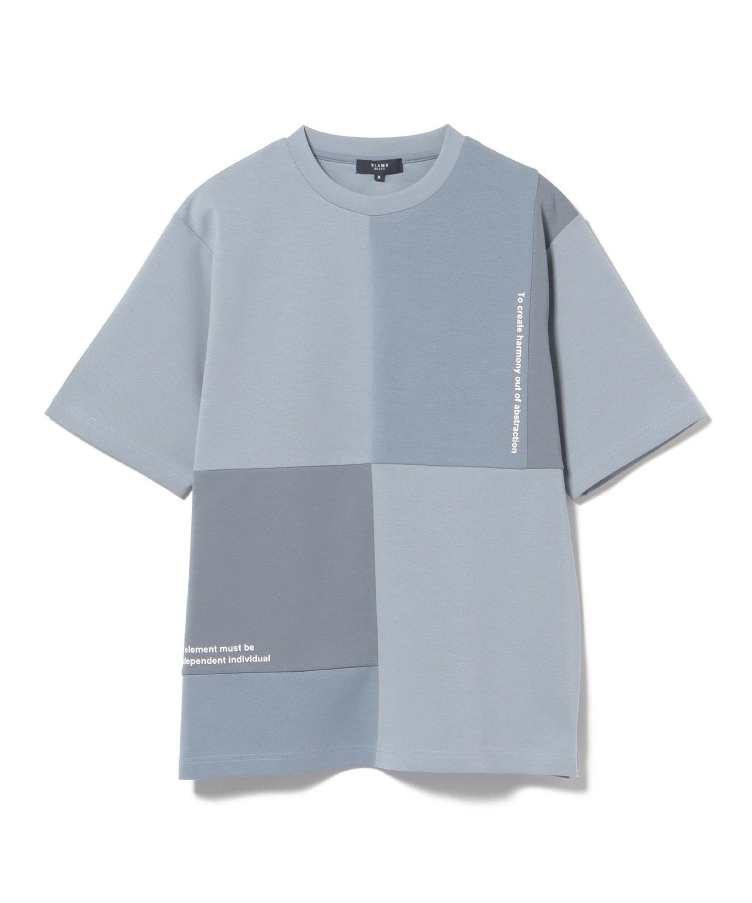 【ビームス ハート/BEAMS HEART】のダンボール 切替 ショート スリーブ Tシャツ(吸水速乾・アンチピリング) インテリア・キッズ・メンズ・レディースファッション・服の通販 founy(ファニー) 　ファッション　Fashion　レディースファッション　Ladies' Fashion Online　トップス・カットソー　Tops/Tshirt　シャツ/ブラウス　Shirts/Blouses　ロング / Tシャツ　T-Shirts　おすすめ　Recommend　カットソー　Cut And Sew　ショート　Short　シンプル　Simple　スタイリッシュ　Stylish　スリーブ　Sleeve　フィット　Fit　ベーシック　Basic　リラックス　Relax　エレガント 上品　Elegant　切替　Switching　吸水　Water Absorption　BLUE|ID: prp329100004580725 ipo3291000000032670622