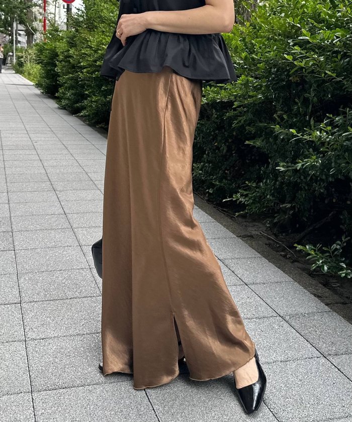 【その他のブランド/Other】の【インフルエンサーyuiさんコラボ】YUサテンナロースカート インテリア・キッズ・メンズ・レディースファッション・服の通販 founy(ファニー) https://founy.com/ ファッション Fashion レディースファッション Fashion for Women スカート Skirts コラボ Collaboration, Collab エレガント 上品 Elegant |ID: prp329100004580757 ipo3291000000032970973