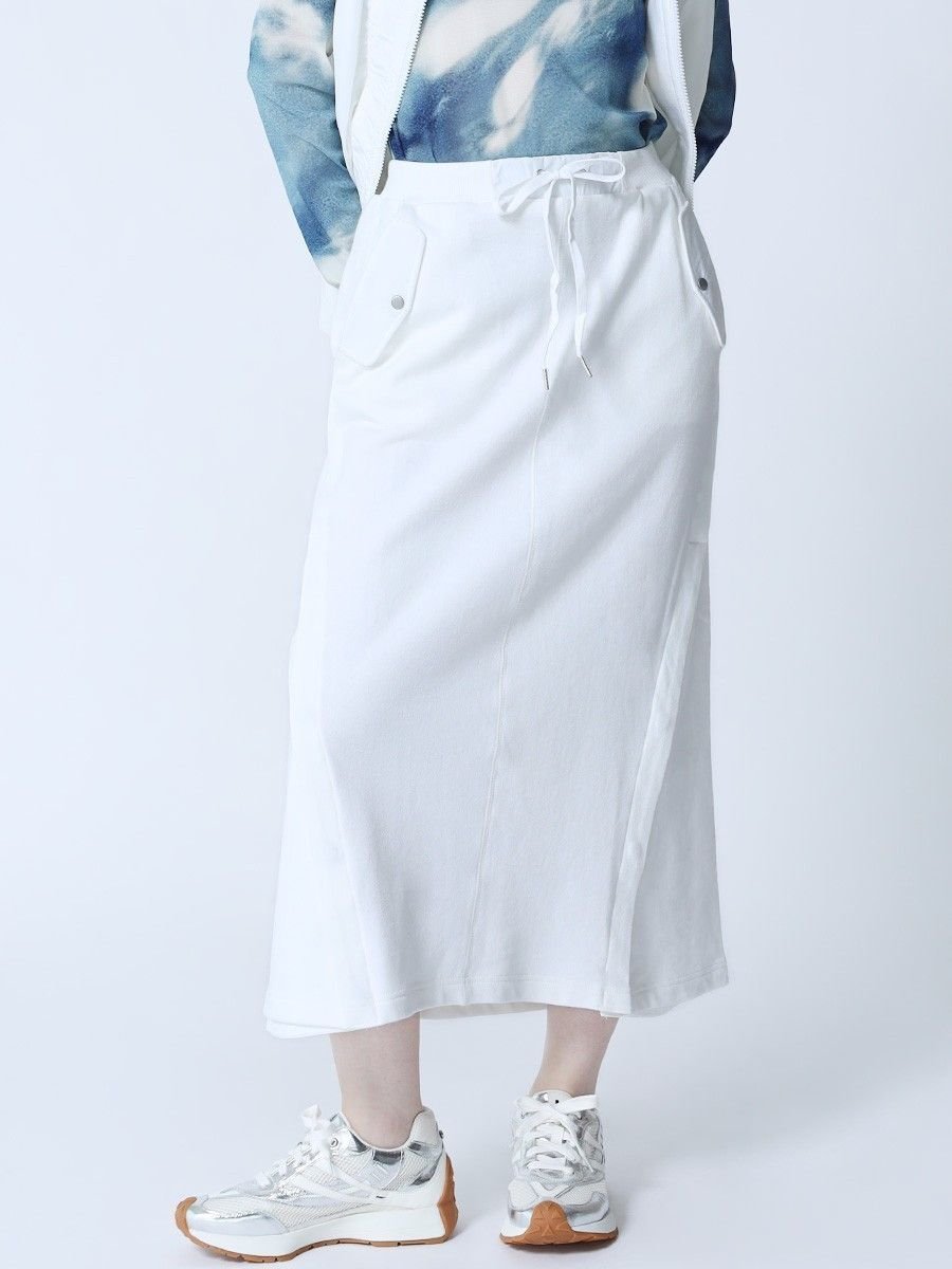 【ラシュッド/LASUD】のサイドボタンデザインシルエットスカート インテリア・キッズ・メンズ・レディースファッション・服の通販 founy(ファニー) 　ファッション　Fashion　レディースファッション　Fashion for Women　スカート　Skirts　おすすめ　Recommended / Our Picks　カットソー　Cut and Sewn Top　セットアップ　Set-Up, Coordinated Outfit　ドッキング　Docking, Mixed Material　パターン　Pattern, Design Print　フレア　Flare, Flared　オフホワイト|ID: prp329100004580820 ipo3291000000032655922