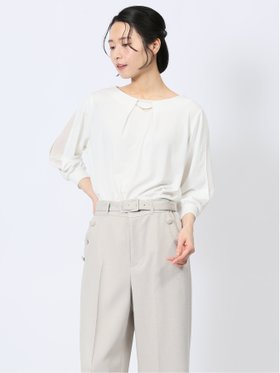 【タカキュー/TAKA-Q】のカットジョーゼット 7分袖 クループルオーバー 【25SS】 長袖 レディース シャツ カットソー トップス ブラウス カジュアル インナー ビジネス ギフト プレゼント 人気、トレンドファッション・服の通販 founy(ファニー) ファッション Fashion レディースファッション Fashion for Women トップス・カットソー Cut & Sew Tops シャツ・ブラウス・オフィスカジュアル Elegant Blouses & Button-Ups カジュアルプルオーバー・ニットトップス Pullovers & Knit Tops / Casual Pullovers カットソー・ベーシックTシャツ Cut-and-Sewn Tops / Stretch Tees & Basics インナー Innerwear 春 Spring カットソー Cut and Sewn Top カーディガン Cardigan, Knitwear シアー Sheer, See-Through ジャケット Jacket, Outerwear ジョーゼット Georgette, Semi-Sheer Fabric ストレッチ Stretch, Stretchy Fabric スリット Slit, Slit Detail スーツ Suit, Formalwear 長袖 Long Sleeve, Full Sleeve フィット Fit, Slim Fit フロント Front, Front Design ベーシック Basic, Essential S/S・春夏 SS, Spring/Summer, Warm Season おすすめ Recommended / Our Picks 夏 Summer ギフト プレゼント Gift / Present ビジネス 仕事 通勤 Business / Work / Commuting 2025年 2025 2025春夏・S/S Spring/Summer 2025 SS25 |ID:prp329100004580859