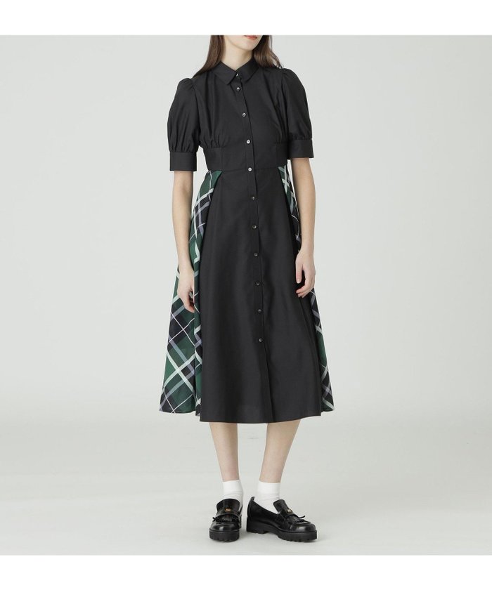 【ブルーレーベル クレストブリッジ/BLUE LABEL CRESTBRIDGE】のマイクロスパンポプリンシャツドレス インテリア・キッズ・メンズ・レディースファッション・服の通販 founy(ファニー) https://founy.com/ ファッション Fashion レディースファッション Fashion for Women トップス・カットソー Cut & Sew Tops シャツ・ブラウス・オフィスカジュアル Elegant Blouses & Button-Ups ワンピース Dresses フォーマル・パーティードレス・結婚式用ドレス Elegant & Casual Dresses コルセット Corset, Bustier シャーリング Shirring, Ruched ドレス Dress, One-Piece フィット Fit, Slim Fit 切替 Switching, Contrast Panel |ID: prp329100004580913 ipo3291000000032776445