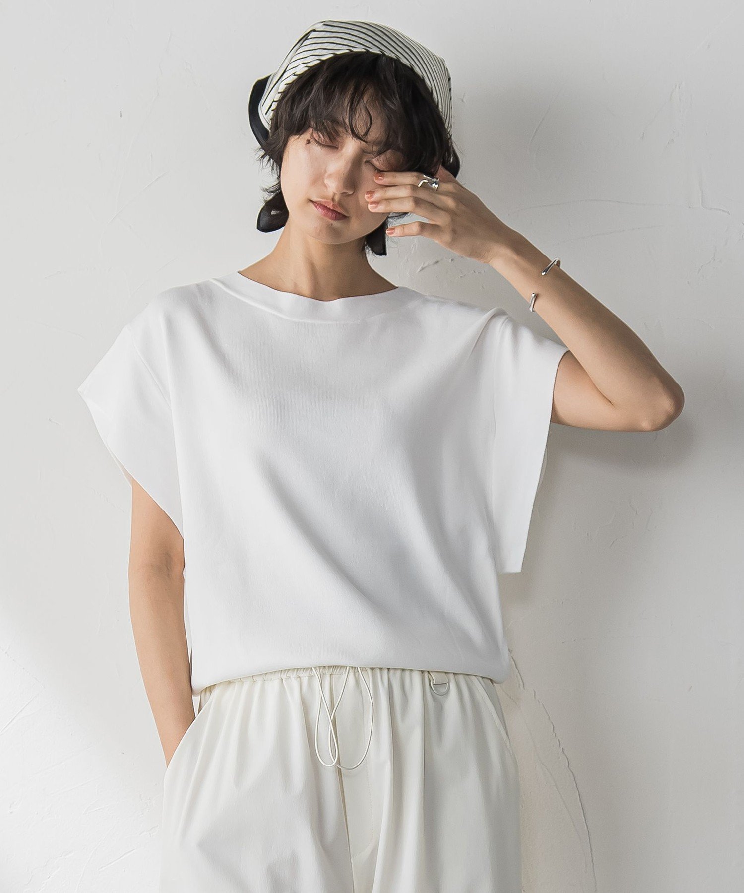 【メイソングレイ/MAYSON GREY】の【WEB限定】フレンチスリーブニットプルオーバー≪手洗い可能≫ インテリア・キッズ・メンズ・レディースファッション・服の通販 founy(ファニー) 　ファッション　Fashion　レディースファッション　Fashion for Women　トップス・カットソー　Cut & Sew Tops　ニット　Knit Tops & Sweaters　カジュアルプルオーバー・ニットトップス　Pullovers & Knit Tops / Casual Pullovers　エレガント 上品　Elegant　ビジネス 仕事 通勤　Business / Work / Commuting　オフホワイト|ID: prp329100004580951 ipo3291000000033279935