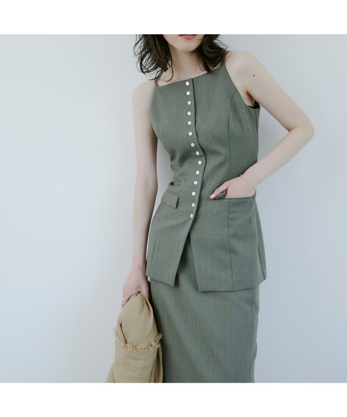 【アニュアンス/anuans】のスラブナローセットアップ インテリア・キッズ・メンズ・レディースファッション・服の通販 founy(ファニー) https://founy.com/ ファッション Fashion レディースファッション Ladies' Fashion Online セットアップ Setup キャミソール Camisole シンプル Simple セットアップ Set Up エレガント 上品 Elegant |ID: prp329100004581041 ipo3291000000032688252
