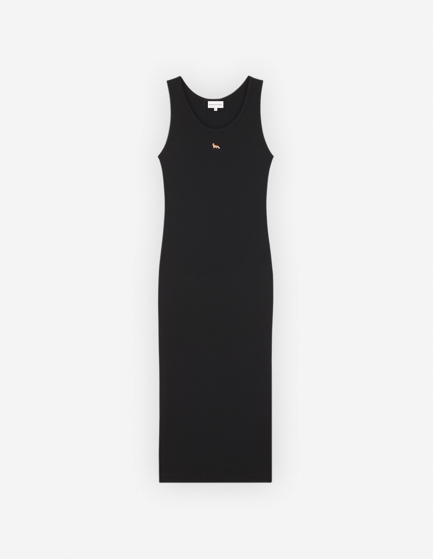 【メゾン キツネ/MAISON KITSUNE】のMaison Kitsune/BABY FOX RIBBED TANK DRESS 人気、トレンドファッション・服の通販 founy(ファニー) 　ファッション　Fashion　レディースファッション　Ladies' Fashion Online　ワンピース　Dress　ドレス　Party Dresses　スリット　Slit　ノースリーブ　No Sleeve　パッチ　Patch　フィット　Fit　ロング　Long　夏　Summer　S/S・春夏　Ss・Spring/Summer　 other-1|ID: prp329100004581055 ipo3291000000032688322
