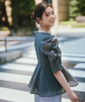 【ナチュラル ビューティー ベーシック/NATURAL BEAUTY BASIC】のシアーペプラムブラウス 人気、トレンドファッション・服の通販 founy(ファニー) ファッション Fashion レディースファッション Fashion for Women トップス・カットソー Cut & Sew Tops シャツ・ブラウス・オフィスカジュアル Elegant Blouses & Button-Ups シアー Sheer, See-Through パイピング Piping, Trim Design ペプラム Peplum, Flared Hem 人気 Popular, Best Seller 半袖 Short Sleeve, Half Sleeve 春 Spring |ID:prp329100004581109