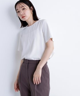【ナチュラル ビューティー ベーシック/NATURAL BEAUTY BASIC】のシフォンラインTブラウス 人気、トレンドファッション・服の通販 founy(ファニー) ファッション Fashion レディースファッション Fashion for Women トップス・カットソー Cut & Sew Tops シャツ・ブラウス・オフィスカジュアル Elegant Blouses & Button-Ups おすすめ Recommended / Our Picks シアー Sheer, See-Through シフォン Chiffon, Lightweight Fabric シンプル Simple, Minimal ジャケット Jacket, Outerwear トレンド Trend, Trending Now フラット Flat, Flat Shoes フロント Front, Front Design |ID:prp329100004581135