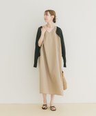 【アイテムズアーバンリサーチ/ITEMS URBAN RESEARCH】のVネックノースリーブワンピース BEG|ID: prp329100004581170 ipo3291000000033708090