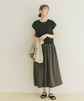 【アイテムズアーバンリサーチ/ITEMS URBAN RESEARCH】のニットドッキングフレンチワンピース 人気、トレンドファッション・服の通販 founy(ファニー) ファッション Fashion レディースファッション Fashion for Women ワンピース Dresses 2025年 2025 2025春夏・S/S Spring/Summer 2025 SS25 シンプル Simple, Minimal スリーブ Sleeve, Long Sleeve / Short Sleeve ドッキング Docking, Mixed Material フレンチ French, French Style 夏 Summer S/S・春夏 SS, Spring/Summer, Warm Season |ID:prp329100004581175