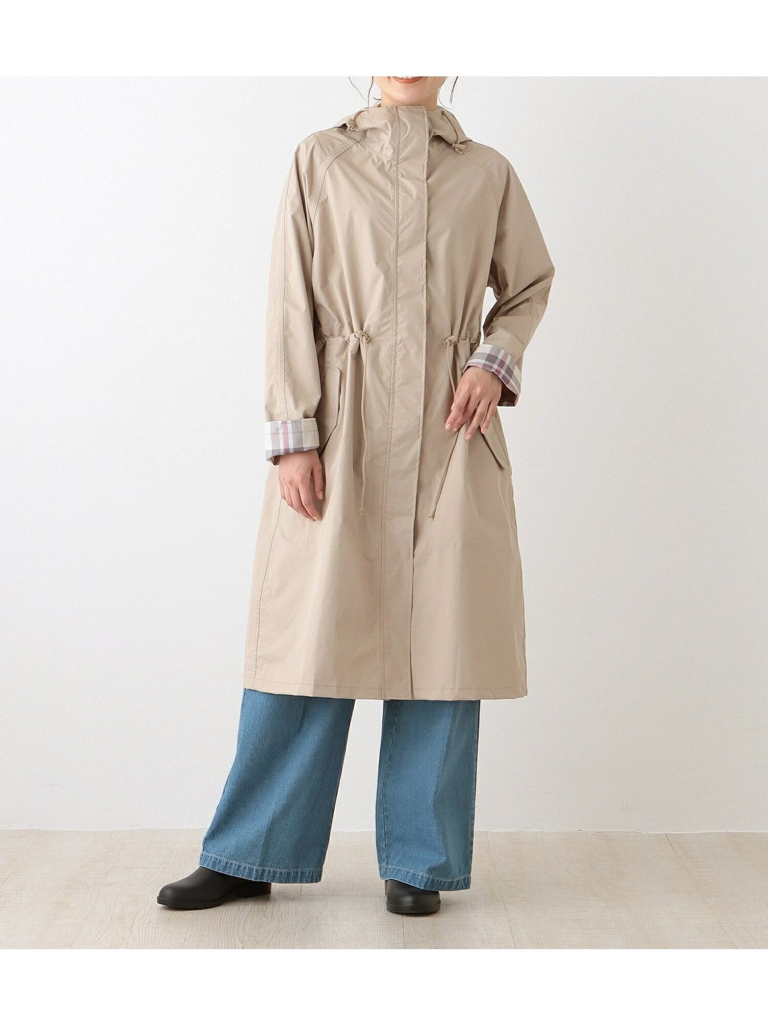 【アフタヌーンティー リビング/Afternoon Tea LIVING】のタータンチェック柄ドロストレインコート 人気、トレンドファッション・服の通販 founy(ファニー) 　ファッション　Fashion　レディースファッション　Ladies' Fashion Online　アウター　Coat Outerwear　コート　Coats　コーティング　Coating　チェック　Check　ドローコード　Draw Cord　フラップ　Flap　ポケット　Pocket　ポーチ　Pouch　 other-1|ID: prp329100004581225 ipo3291000000032666350