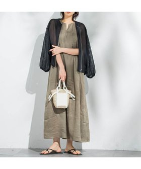 【ロートレ アモン/LAUTRE AMONT】の【WEB限定】ラミーノースリーブワンピース≪洗濯機で洗える≫ 人気、トレンドファッション・服の通販 founy(ファニー) ファッション Fashion レディースファッション Fashion for Women ワンピース Dresses アンダー Underwear Essentials 洗える Machine Washable ジャケット Jacket, Outerwear スリット Slit, Slit Detail ドレス Dress, One-Piece 定番 Standard, Basic Item リネン Linen, Linen Fabric |ID:prp329100004581248