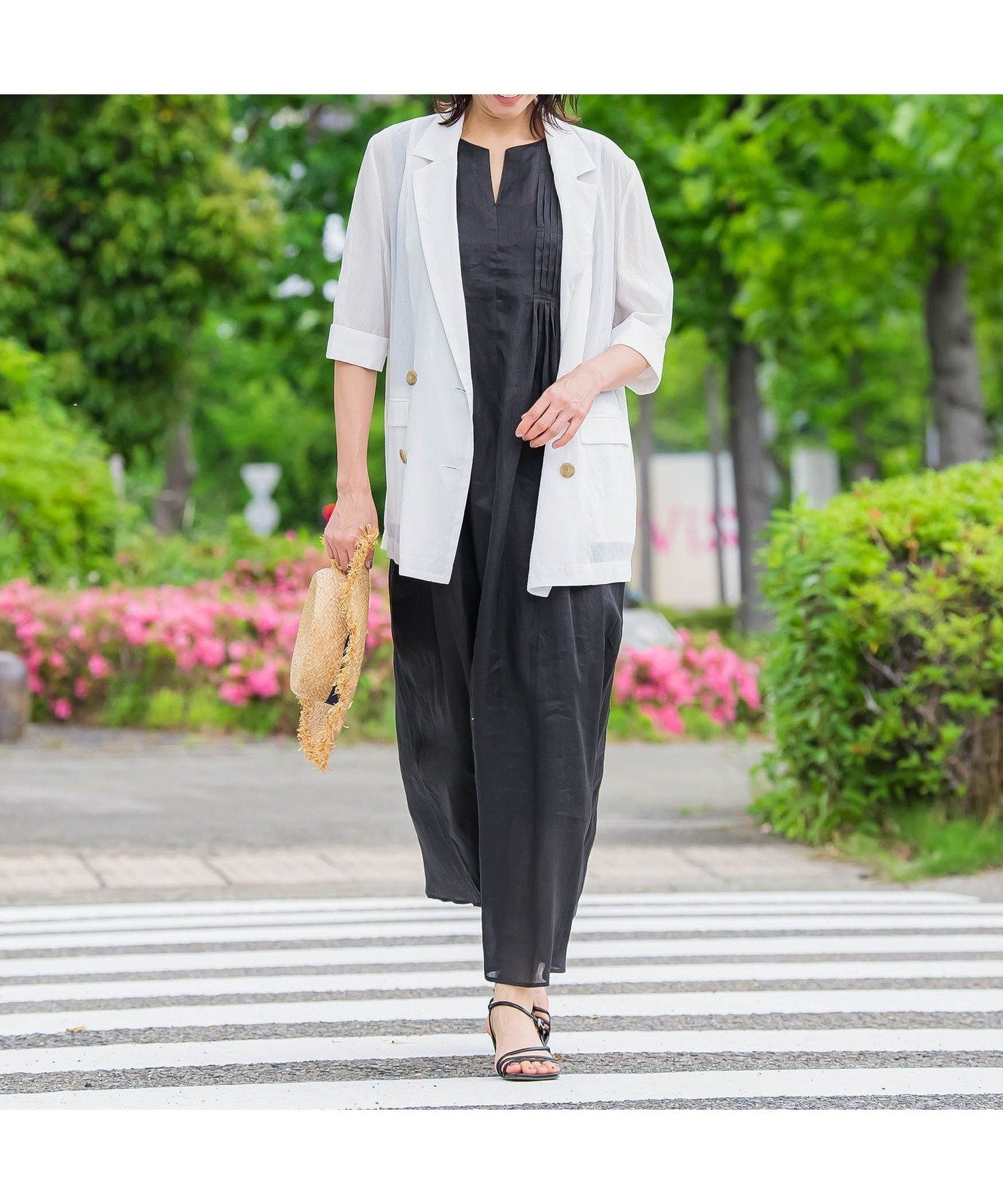 【ロートレ アモン/LAUTRE AMONT】の【WEB限定】ラミーノースリーブワンピース≪洗濯機で洗える≫ インテリア・キッズ・メンズ・レディースファッション・服の通販 founy(ファニー) 　ファッション　Fashion　レディースファッション　Fashion for Women　ワンピース　Dresses　アンダー　Underwear Essentials　洗える　Machine Washable　ジャケット　Jacket, Outerwear　スリット　Slit, Slit Detail　ドレス　Dress, One-Piece　定番　Standard, Basic Item　リネン　Linen, Linen Fabric　ブラック|ID: prp329100004581248 ipo3291000000032751880