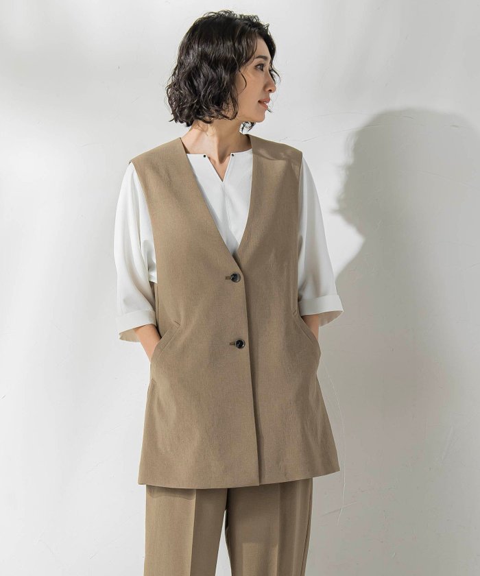 【ラ エフ/Laf…】のドライシャンタンジレ≪手洗い可能≫ インテリア・キッズ・メンズ・レディースファッション・服の通販 founy(ファニー) https://founy.com/ ファッション Fashion レディースファッション Ladies' Fashion Online アウター Coat Outerwear トップス・カットソー Tops/Tshirt ベスト/ジレ Gilets/Vests おすすめ Recommend セットアップ Set Up |ID: prp329100004581251 ipo3291000000032459901