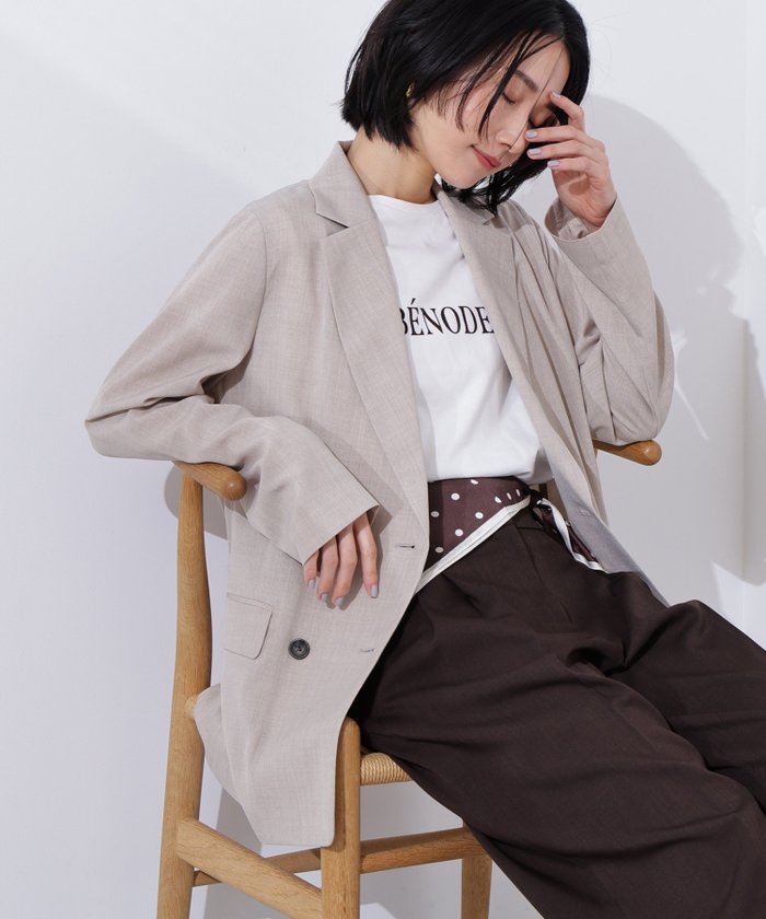 【エヌ ナチュラルビューティーベーシック/N.Natural Beauty basic】のライトテーラードダブルジャケット インテリア・キッズ・メンズ・レディースファッション・服の通販 founy(ファニー) https://founy.com/ ファッション Fashion レディースファッション Ladies' Fashion Online アウター Coat Outerwear ジャケット Jackets おすすめ Recommend ジャケット Jacket ダブル Double 定番 Standard |ID: prp329100004581259 ipo3291000000032459941