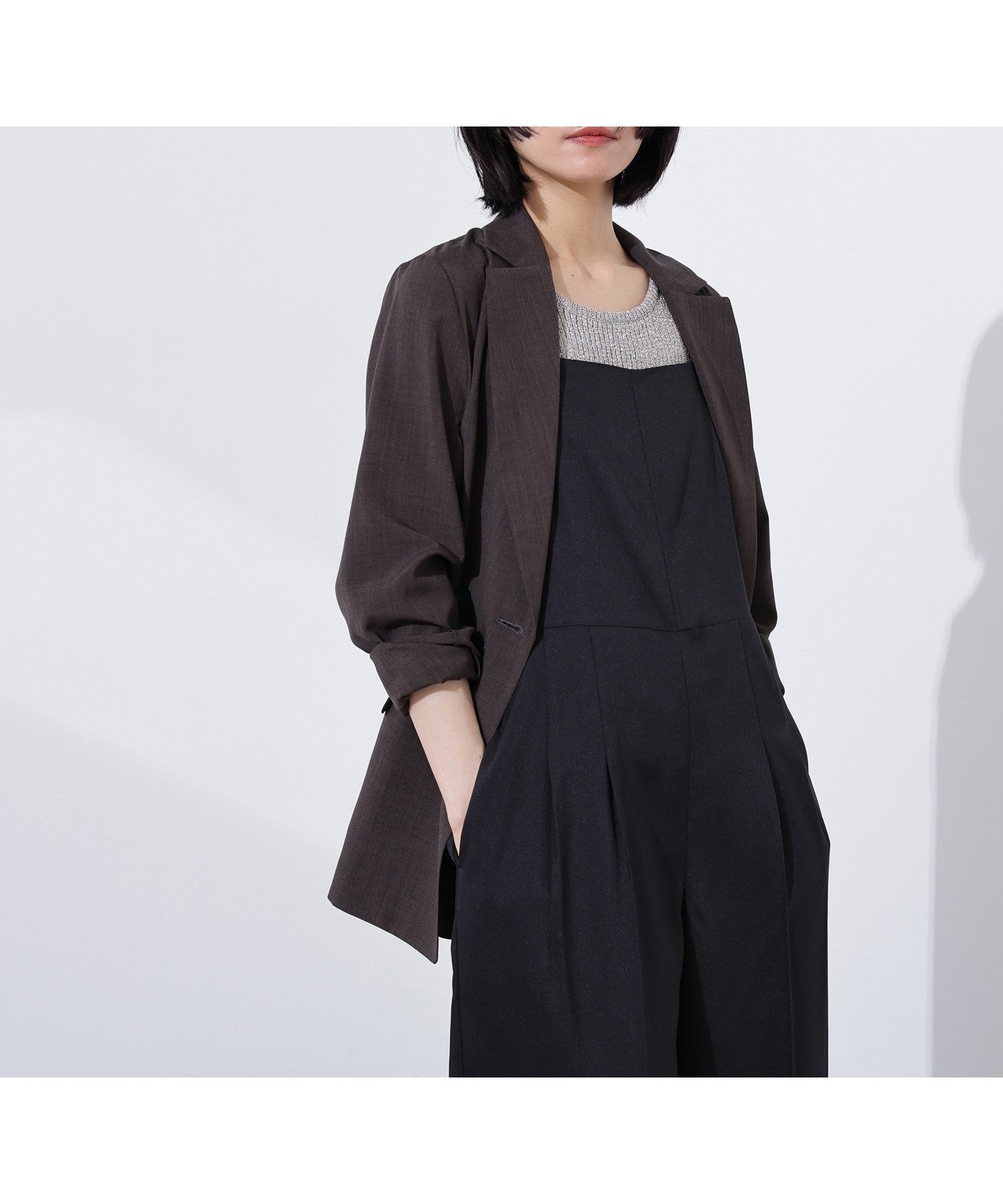 【エヌ ナチュラルビューティーベーシック/N.Natural Beauty basic】のライトテーラードダブルジャケット インテリア・キッズ・メンズ・レディースファッション・服の通販 founy(ファニー) 　ファッション　Fashion　レディースファッション　Ladies' Fashion Online　アウター　Coat Outerwear　ジャケット　Jackets　おすすめ　Recommend　ジャケット　Jacket　ダブル　Double　定番　Standard　ブラウン1|ID: prp329100004581259 ipo3291000000032459943