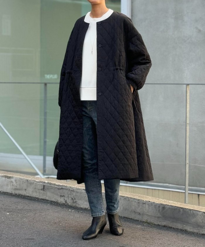 【その他のブランド/Other】の袖バルーンキルトコート インテリア・キッズ・メンズ・レディースファッション・服の通販 founy(ファニー) https://founy.com/ ファッション Fashion レディースファッション Fashion for Women アウター Coat / Outerwear Collection コート・ロングコート・ピーコート Long Coats, Peacoats & More おすすめ Recommended / Our Picks キルティング Quilted, Quilting キルト Quilt, Quilted Fabric ストール Stole, Wrap バルーン Balloon, Balloon Silhouette ロング Long, Long-Length |ID: prp329100004581273 ipo3291000000032557575
