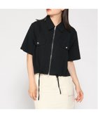 【ドゥーラドゥーラ/Doula Doula】のDoula Doula/ジップアップ半袖ジャケット 人気、トレンドファッション・服の通販 founy(ファニー) ファッション Fashion レディースファッション Ladies' Fashion Online アウター Coat Outerwear ジャケット Jackets おすすめ Recommend インナー Inner キャミソール Camisole ジップ Zip ジップアップ Zip Up ジャケット Jacket デニム Denim トレンド Trend バランス Balance マニッシュ Mannish リボン Ribbon ワイド Wide 半袖 Short Sleeve 夏 Summer 羽織 Haori thumbnail ブラック|ID: prp329100004581277 ipo3291000000032460074