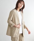 【イッカ/ikka】の【セットアップ対応】GOKU楽ワークノーカラージャケット ベージュ|ID: prp329100004581308 ipo3291000000032460440