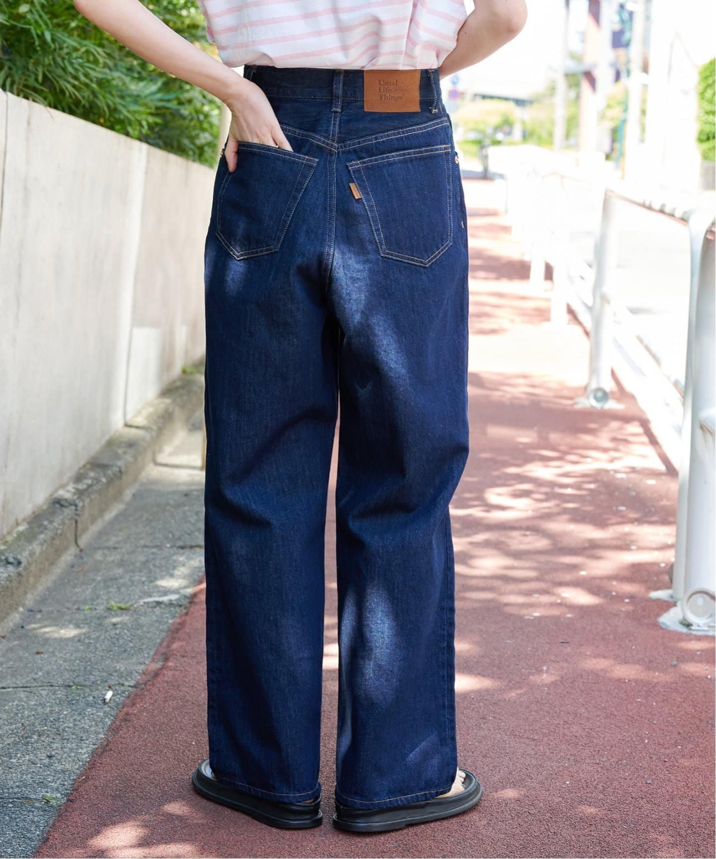 【アウトドアプロダクツ ユージュアルシングス/OUTDOOR PRODUCTS Usual Things】の追加4 ULTライトデニムハイライズルーズ5PKT インテリア・キッズ・メンズ・レディースファッション・服の通販 founy(ファニー) 　ファッション　Fashion　レディースファッション　Fashion for Women　ネイビー|ID: prp329100004581348 ipo3291000000033543971