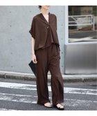 【スローブ イエナ/SLOBE IENA】の《2枚セット/ 》カットジョーゼットセットアップ ブラウン|ID: prp329100004581419 ipo3291000000032625553
