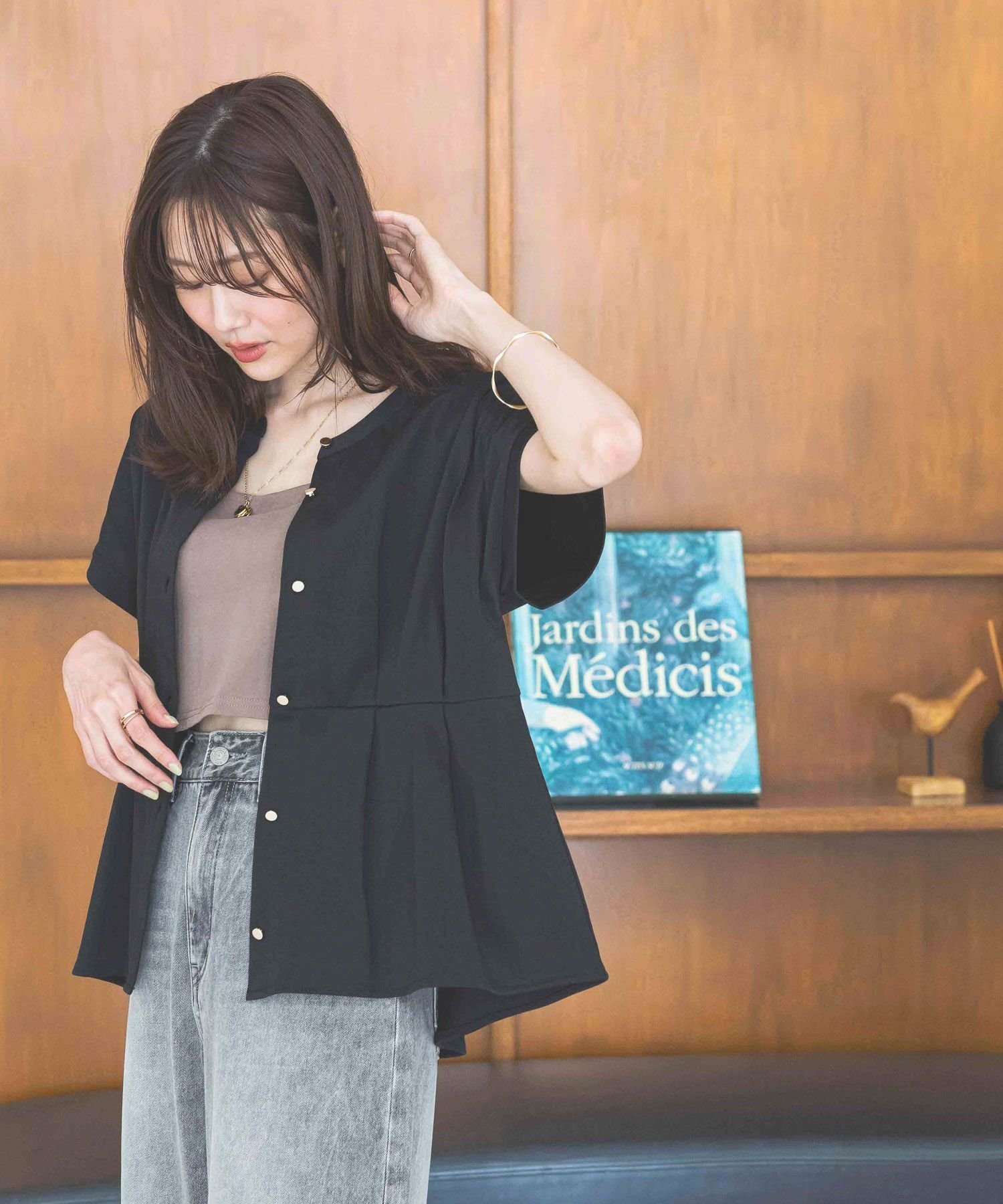 【グローバルワーク/GLOBAL WORK】のリッチクリーンペプラム/289379 人気、トレンドファッション・服の通販 founy(ファニー) 　ファッション　Fashion　レディースファッション　Fashion for Women　カットソー　Cut and Sewn Top　シルク　Silk, 100% Silk　デニム　Denim, Jeans Material　ペプラム　Peplum, Flared Hem　ボトム　Bottoms, Lower Wear　エレガント 上品　Elegant　人気　Popular, Best Seller　抗菌　Antibacterial, Bacteria-Resistant　 other-1|ID: prp329100004581433 ipo3291000000032505241