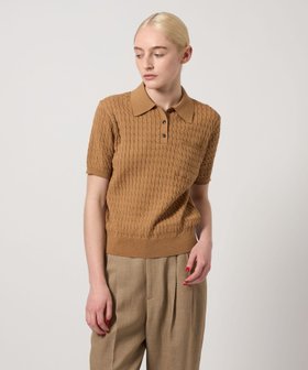 【ビューティ&ユース ユナイテッドアローズ/BEAUTY&YOUTH / UNITED ARROWS】のSteven Alan ケーブル ポロニット 人気、トレンドファッション・服の通販 founy(ファニー) ファッション Fashion レディースファッション Fashion for Women トップス・カットソー Cut & Sew Tops ニット Knit Tops & Sweaters コンパクト Compact, Small Size ショート Short, Short Length シンプル Simple, Minimal スリーブ Sleeve, Long Sleeve / Short Sleeve フロント Front, Front Design ポケット Pocket, Pocket Detail エレガント 上品 Elegant 夏 Summer 春 Spring S/S・春夏 SS, Spring/Summer, Warm Season |ID:prp329100004581451