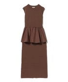 【ビームス ハート/BEAMS HEART】の異素材ペプラムニットトップス スカート セットアップ(セットアイテム) BROWN|ID: prp329100004581480 ipo3291000000032625257