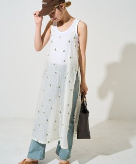 【フリークスストア/FREAK'S STORE】のシアー 小花柄 刺繍 キャミワンピース【限定展開】 人気、トレンドファッション・服の通販 founy(ファニー) ファッション Fashion レディースファッション WOMEN ワンピース Dress キャミワンピース No Sleeve Dresses 2025年 2025 2025春夏・S/S Ss,Spring/Summer,2025 キャミソール Camisole キャミワンピース Cami Dress シアー Sheer スリット Slit 夏 Summer S/S・春夏 Ss・Spring/Summer |ID:prp329100004581515