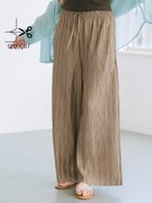 【コカ/COCA】のシャイニーウェーブプリーツパンツ Brown|ID: prp329100004581523 ipo3291000000032664412