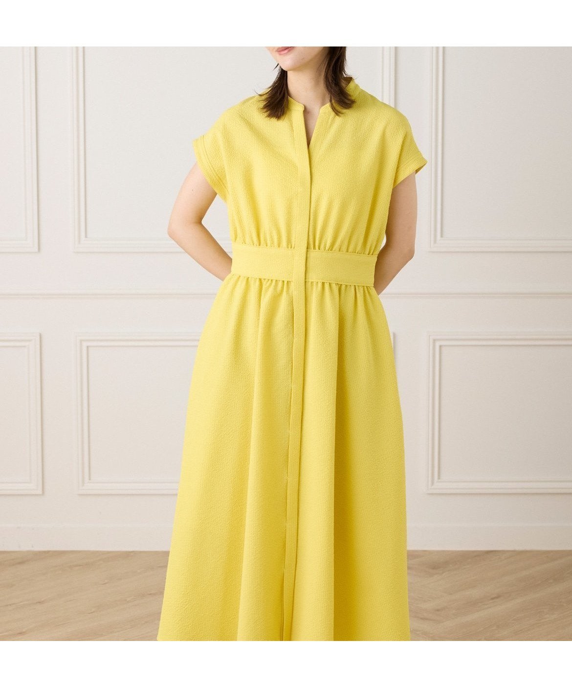【イネド/INED】のウエストギャザーワンピース 人気、トレンドファッション・服の通販 founy(ファニー) 　ファッション　Fashion　レディースファッション　Fashion for Women　ワンピース　Dresses　ギャザー　Gathered, Ruffled　ストレッチ　Stretch, Stretchy Fabric　スマート　Smart, Elegant　ペチコート　Petticoat, Underskirt　吸水　Absorbent, Quick-Dry　 other-1|ID: prp329100004581524 ipo3291000000033128596
