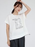 【ラシュッド/LASUD】のドロストロゴTシャツ オフホワイト|ID: prp329100004581642 ipo3291000000032712101