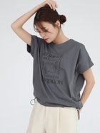 【ラシュッド/LASUD】のドロストロゴTシャツ アッシュグレー|ID: prp329100004581642 ipo3291000000032712102
