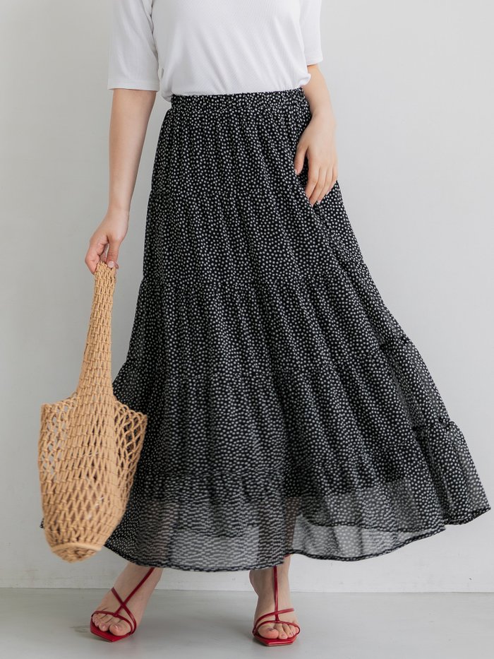 【コカ/COCA】のシフォンティアードスカート インテリア・キッズ・メンズ・レディースファッション・服の通販 founy(ファニー) https://founy.com/ ファッション Fashion レディースファッション Fashion for Women スカート Skirts ティアードスカート Tiered Skirts ポケット Pocket, Pocket Detail |ID: prp329100004581902 ipo3291000000032687888