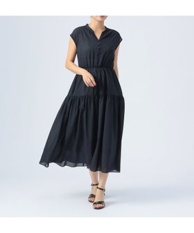 【ビームス ハート/BEAMS HEART】のスキッパー ティアード ワンピース 人気、トレンドファッション・服の通販 founy(ファニー) ファッション Fashion レディースファッション Ladies' Fashion Online ワンピース Dress エレガント 上品 Elegant ギャザー Gather サンダル Sandals ジョーゼット Georgette スキッパー Skipper スリーブ Sleeve ティアード Tiered フレンチ French リラックス Relax |ID:prp329100004581936