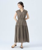 【ビームス ハート/BEAMS HEART】のスキッパー ティアード ワンピース 人気、トレンドファッション・服の通販 founy(ファニー) ファッション Fashion レディースファッション Ladies' Fashion Online ワンピース Dress エレガント 上品 Elegant ギャザー Gather サンダル Sandals ジョーゼット Georgette スキッパー Skipper スリーブ Sleeve ティアード Tiered フレンチ French リラックス Relax thumbnail MOCHA|ID: prp329100004581936 ipo3291000000032642604
