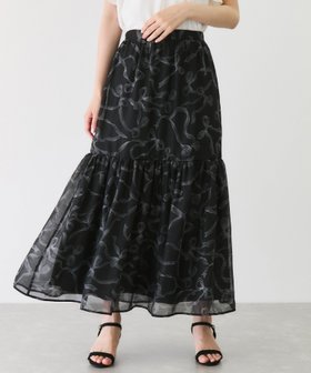 【ジャイロ/JAYRO】のリボンプリントティアードスカート 人気、トレンドファッション・服の通販 founy(ファニー) ファッション Fashion レディースファッション Fashion for Women スカート Skirts ティアードスカート Tiered Skirts おすすめ Recommended / Our Picks シアー Sheer, See-Through シンプル Simple, Minimal セットアップ Set-Up, Coordinated Outfit フィット Fit, Slim Fit フェミニン Feminine, Girly プリント Print, Printed Pattern ポケット Pocket, Pocket Detail リボン Ribbon, Bow 夏 Summer 旅行 Travel 春 Spring S/S・春夏 SS, Spring/Summer, Warm Season 秋 Autumn |ID:prp329100004581980