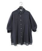 【マーコート/MARcourt】のMIDIUMISOLID for Ladies シアースリットスリーブチュニックシャツ 人気、トレンドファッション・服の通販 founy(ファニー) ファッション Fashion レディースファッション Fashion for Women トップス・カットソー Cut & Sew Tops シャツ・ブラウス・オフィスカジュアル Elegant Blouses & Button-Ups スリット Slit, Slit Detail ポケット Pocket, Pocket Detail レギュラー Regular, Standard Fit エレガント 上品 Elegant 今季 This Season, Current Season 再入荷 Restock / Back in Stock 無地 Plain, Solid Color thumbnail ネイビー|ID: prp329100004581986 ipo3291000000033187797