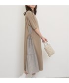 【イッカ/ikka】の【親子コーデ】異素材切り替えサイドリボンワンピース 人気、トレンドファッション・服の通販 founy(ファニー) ファッション Fashion レディースファッション Fashion for Women ワンピース Dresses おすすめ Recommended / Our Picks カットソー Cut and Sewn Top コンビ Combo, Combination Style シンプル Simple, Minimal ストライプ Stripe, Striped Pattern ツイスト Tweed, Tweed Fabric ティアード Tiered, Tiered Style モダン Modern, Contemporary リボン Ribbon, Bow 夏 Summer thumbnail ベージュ|ID: prp329100004582003 ipo3291000000033145257