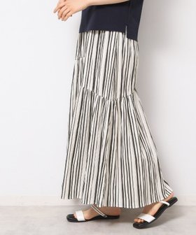 【デッサン/Dessin】の【ウエストゴム・洗える】ストライプ柄切り替えスカート 人気、トレンドファッション・服の通販 founy(ファニー) ファッション Fashion レディースファッション Fashion for Women スカート Skirts シンプル Simple, Minimal ストライプ Stripe, Striped Pattern ポケット Pocket, Pocket Detail ランダム Random, Irregular ワッシャー Washer, Crinkled Finish 夏 Summer 洗える Machine Washable |ID:prp329100004582013