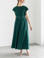 【テチチ/Te chichi】のリネンライクウエストマークワンピース グリーン|ID: prp329100004582020 ipo3291000000033567243