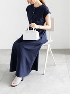 【テチチ/Te chichi】のリネンライクウエストマークワンピース ネイビー|ID: prp329100004582020 ipo3291000000033567246