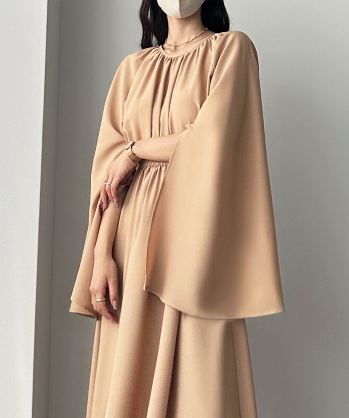 【ジュノア/JUNOAH】のスリットスリーブフレアワンピース インテリア・キッズ・メンズ・レディースファッション・服の通販 founy(ファニー) https://founy.com/ ファッション Fashion レディースファッション Ladies' Fashion Online ワンピース Dress |ID: prp329100004582053 ipo3291000000032651118