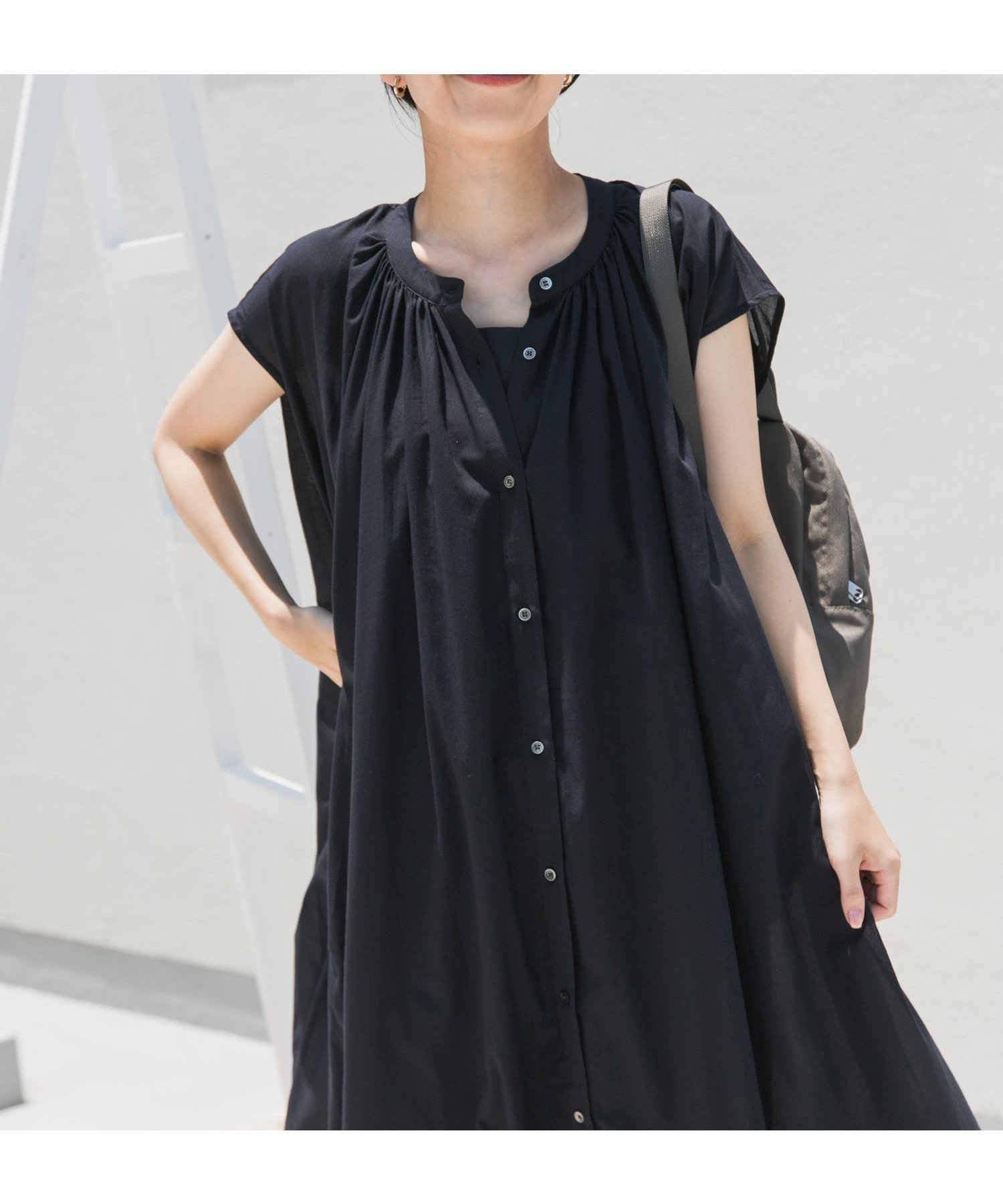 【アーバンリサーチ ドアーズ/URBAN RESEARCH DOORS】のコットンボイルギャザーフレンチワンピース インテリア・キッズ・メンズ・レディースファッション・服の通販 founy(ファニー) 　ファッション　Fashion　レディースファッション　WOMEN　ワンピース　Dress　2025年　2025　2025春夏・S/S　Ss,Spring/Summer,2025　インナー　Inner　キャミソール　Camisole　ギャザー　Gather　スリーブ　Sleeve　フレンチ　French　人気　Popularity　夏　Summer　S/S・春夏　Ss・Spring/Summer　D.NAVY|ID: prp329100004582094 ipo3291000000032468711
