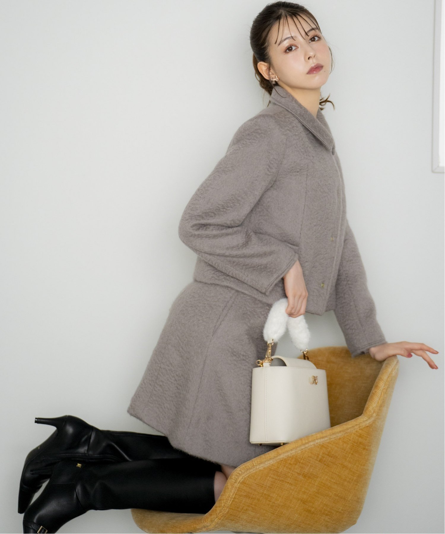 【ノエラ/Noela】のシャギーミニスカート インテリア・キッズ・メンズ・レディースファッション・服の通販 founy(ファニー) 　ファッション　Fashion　レディースファッション　Ladies' Fashion Online　スカート　Skirt　ミニスカート　Mini Skirts　おすすめ　Recommend　シンプル　Simple　セットアップ　Set Up　トレンド　Trend　ポケット　Pocket　ミニスカート　Mini Skirt　チャコールグレー|ID: prp329100004582110 ipo3291000000032592192